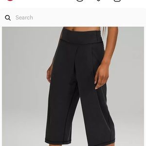 Lululemon wide leg high rise crop